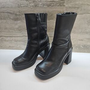 Fantsie Black Heeled Boots for Women